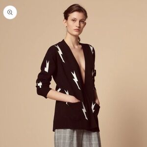 Sandro Lightning Bolt Cardigan